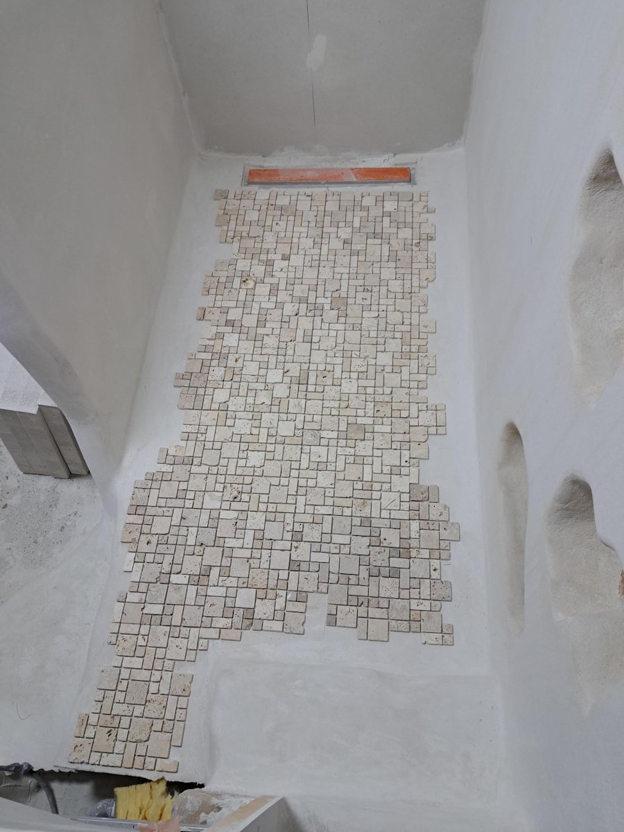 Réalisation salle de bain enveloppe polyester.